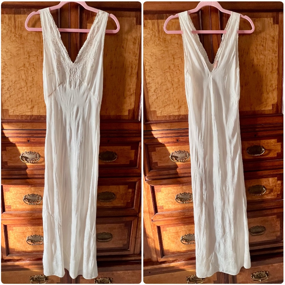 Antique C1900s ‘City of Paris’ San Francisco L’Elegance Silk night slip gown - Picture 9 of 16